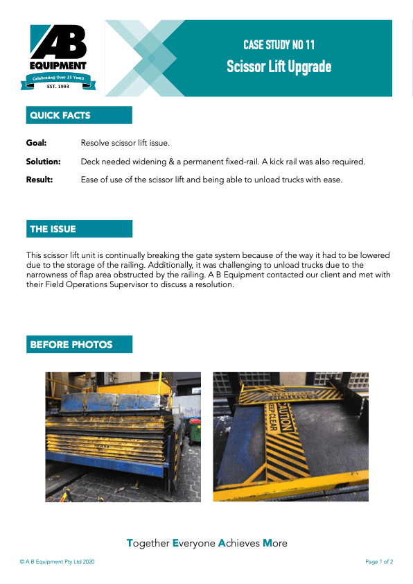 Scissor Hoist Upgrade