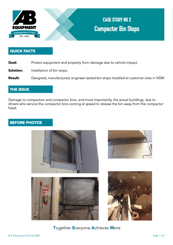 Compactor Bin Stops