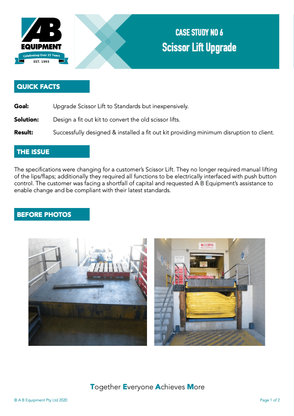 Scissor Hoist Upgrade