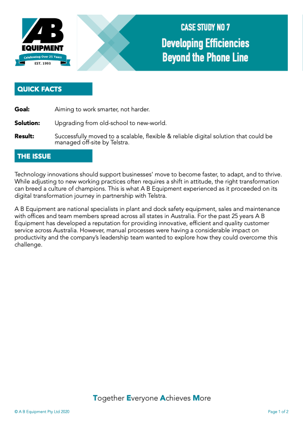 Developing efficiencies beyond the phone line